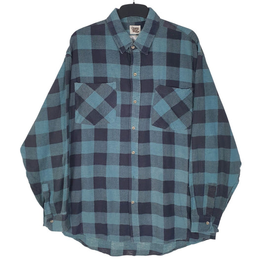 Mens Blue Ozark Trail Vintage Flannel Long Sleeve Shirt