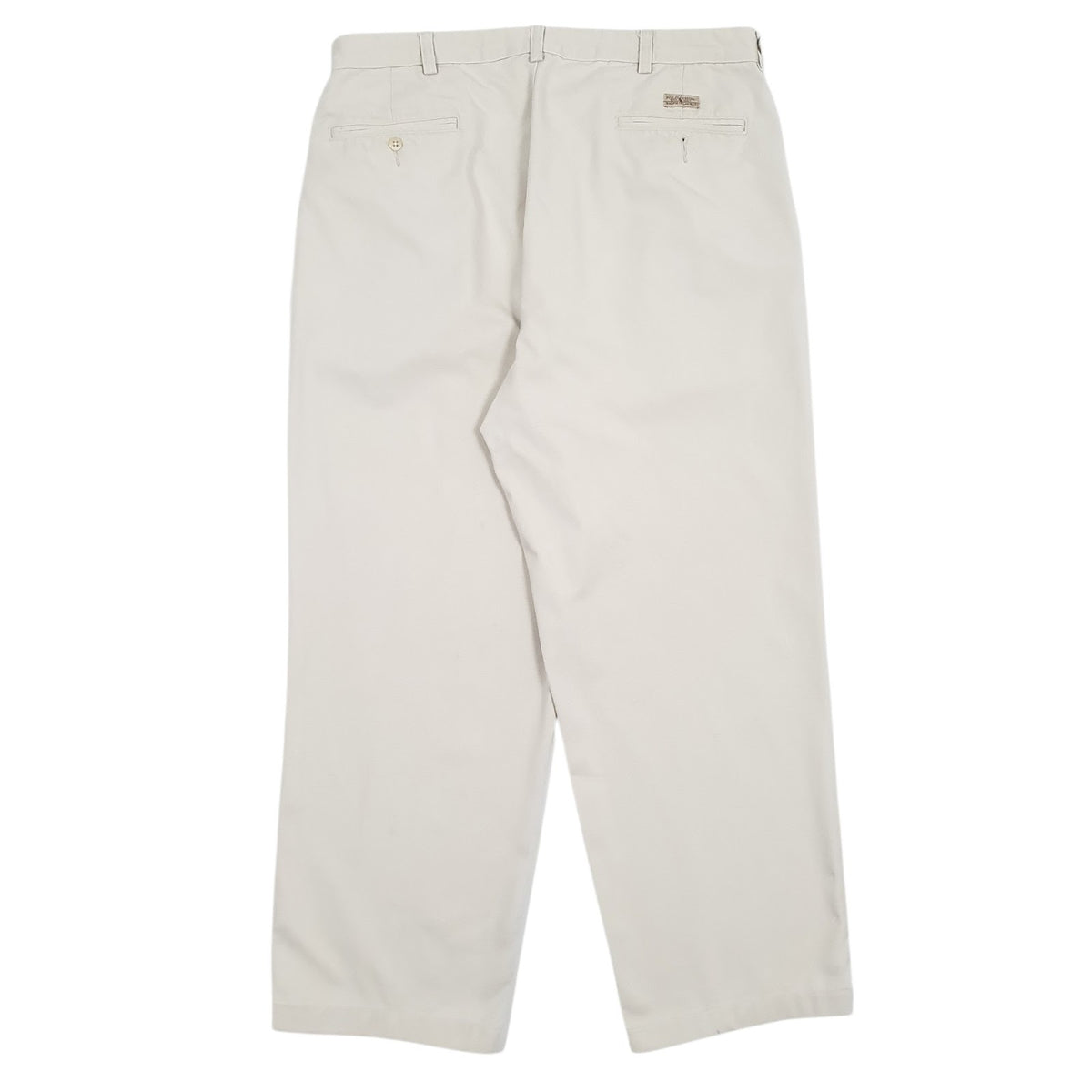 Mens Cream Polo Ralph Lauren Pleated  Trousers