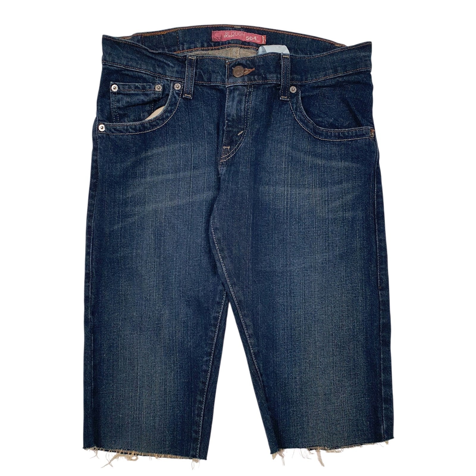Womens Blue Levis 504 Denim Shorts