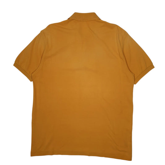 Mens Yellow Burberrys Vintage 90s Quarter Zip Polo Shirt