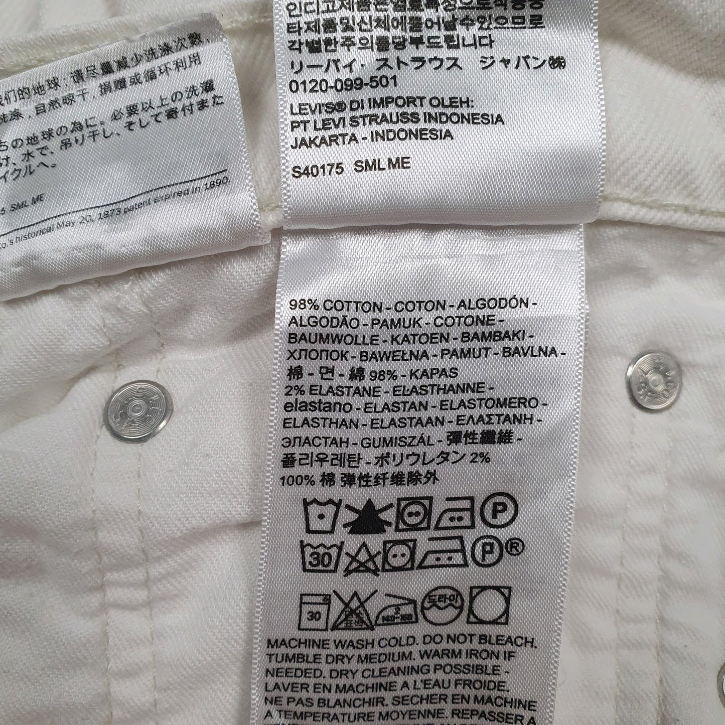 Mens White Levis Distressed  Jeans