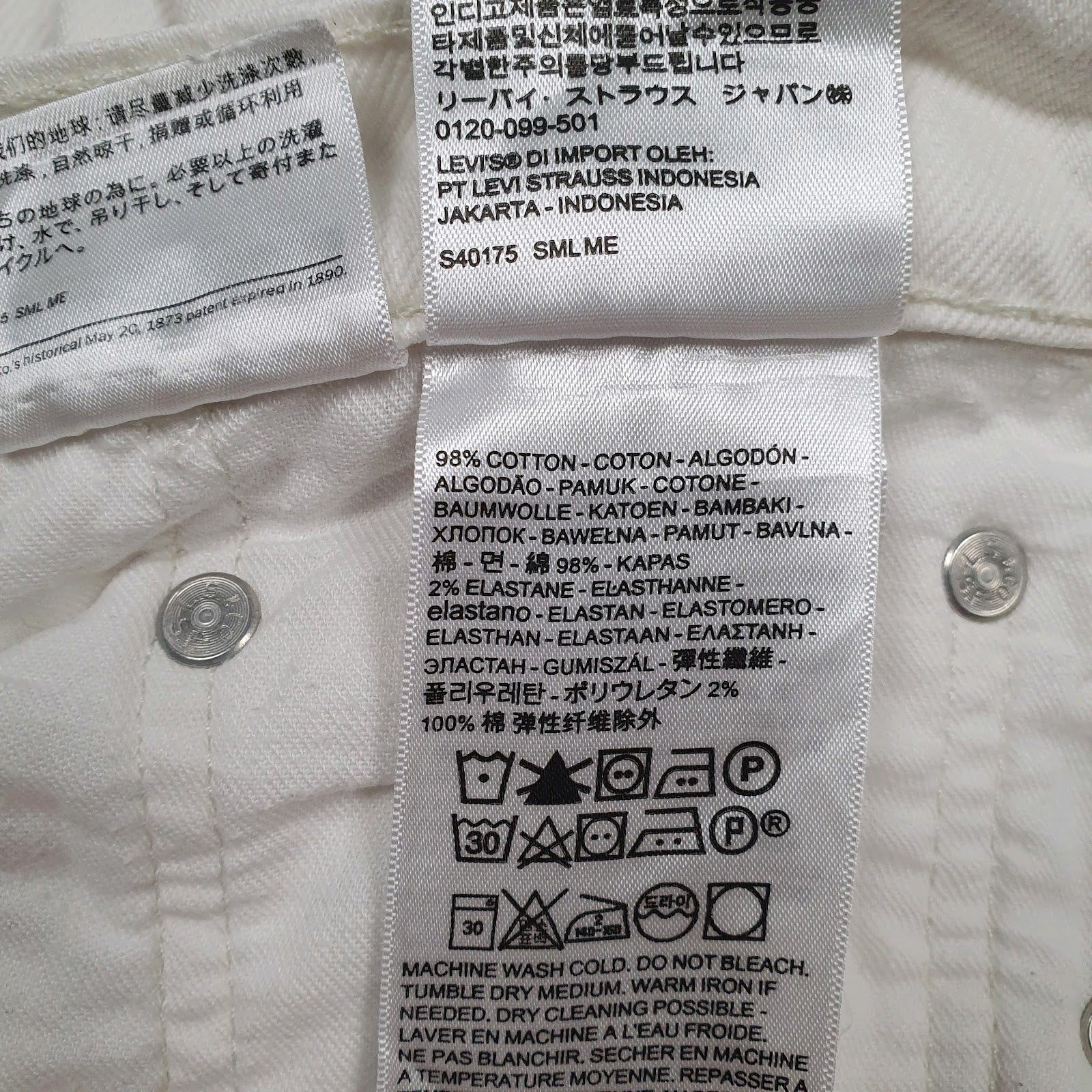 Mens White Levis Distressed  Jeans