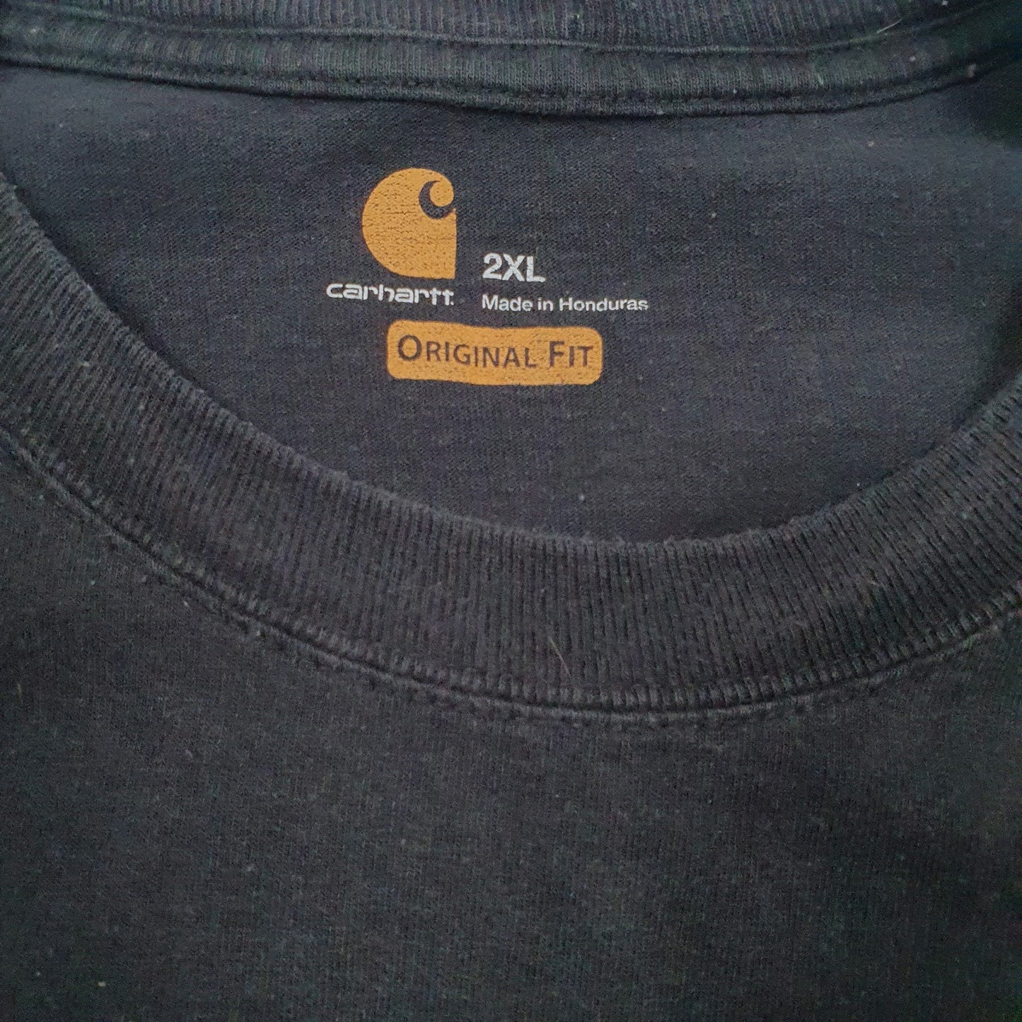 Mens Black Carhartt   T Shirt