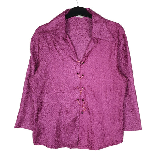 Womens Purple Fodisi Scaled Long Sleeve Shirt