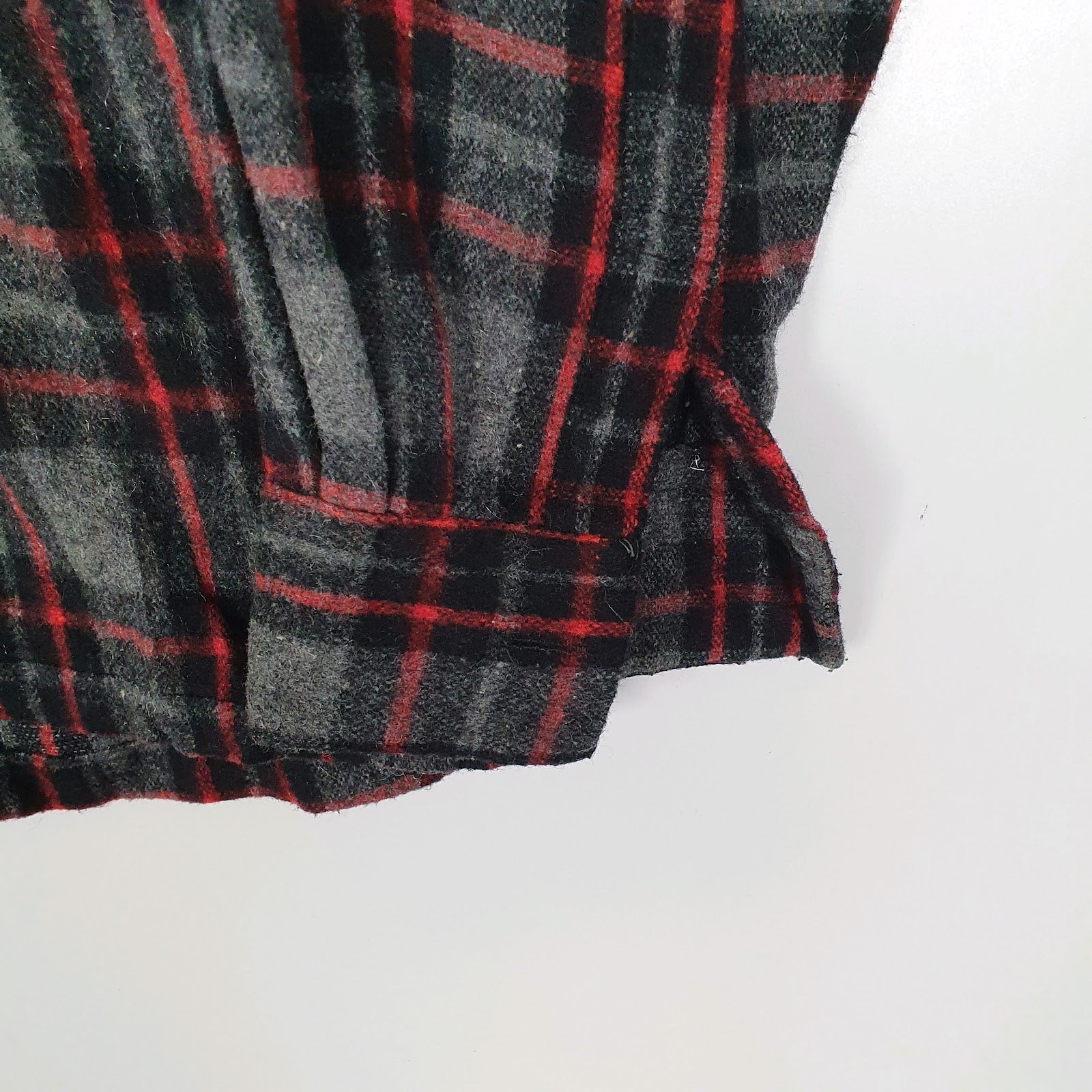 Mens Grey RDS Plaid Flannel  Shirt