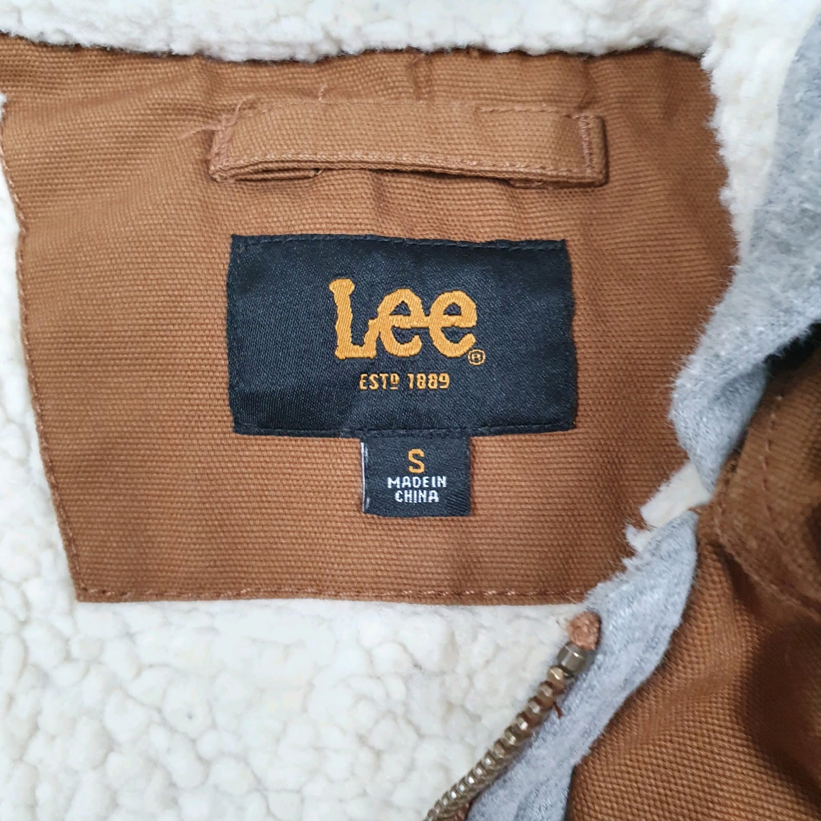Mens Brown Lee Sherpa Lined  Coat