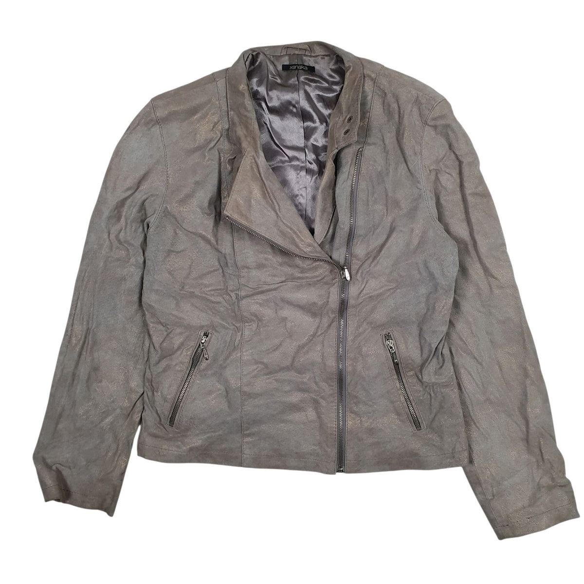 Womens Grey Xanaca Flight Bomber  Coat
