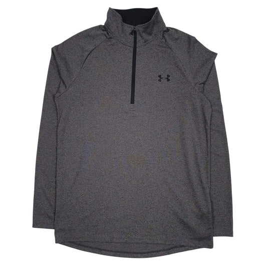 Mens Grey Under Armour Lightweight Active Wear Quarter Zip Jumper