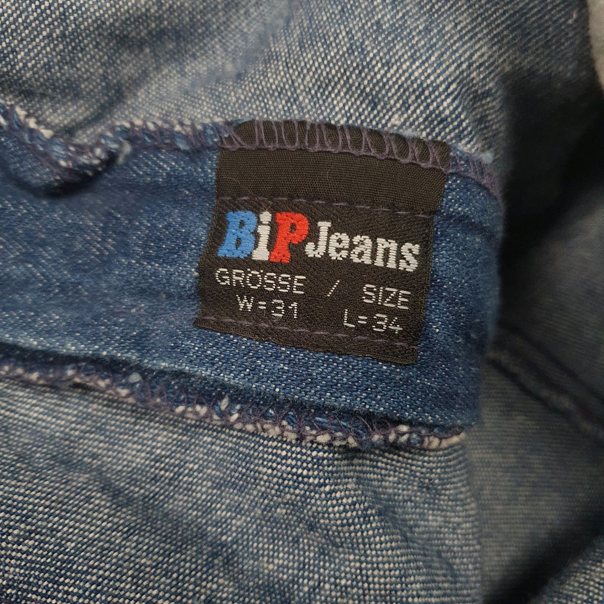 Womens Blue Bip Jeans Pleated Vintage  Jeans