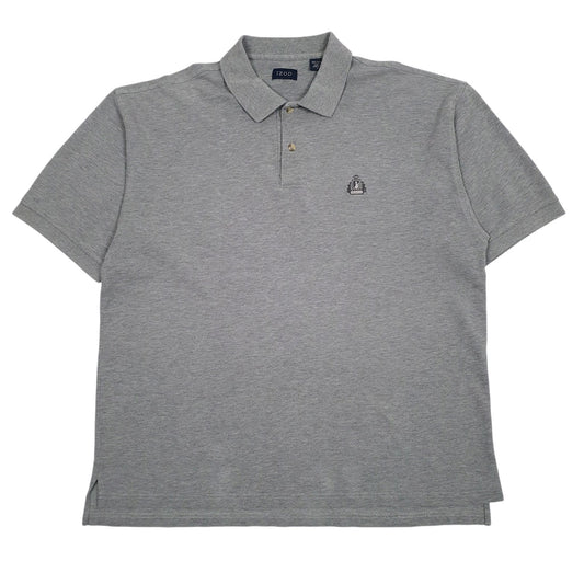 Mens Grey Izod  Short Sleeve Polo Shirt