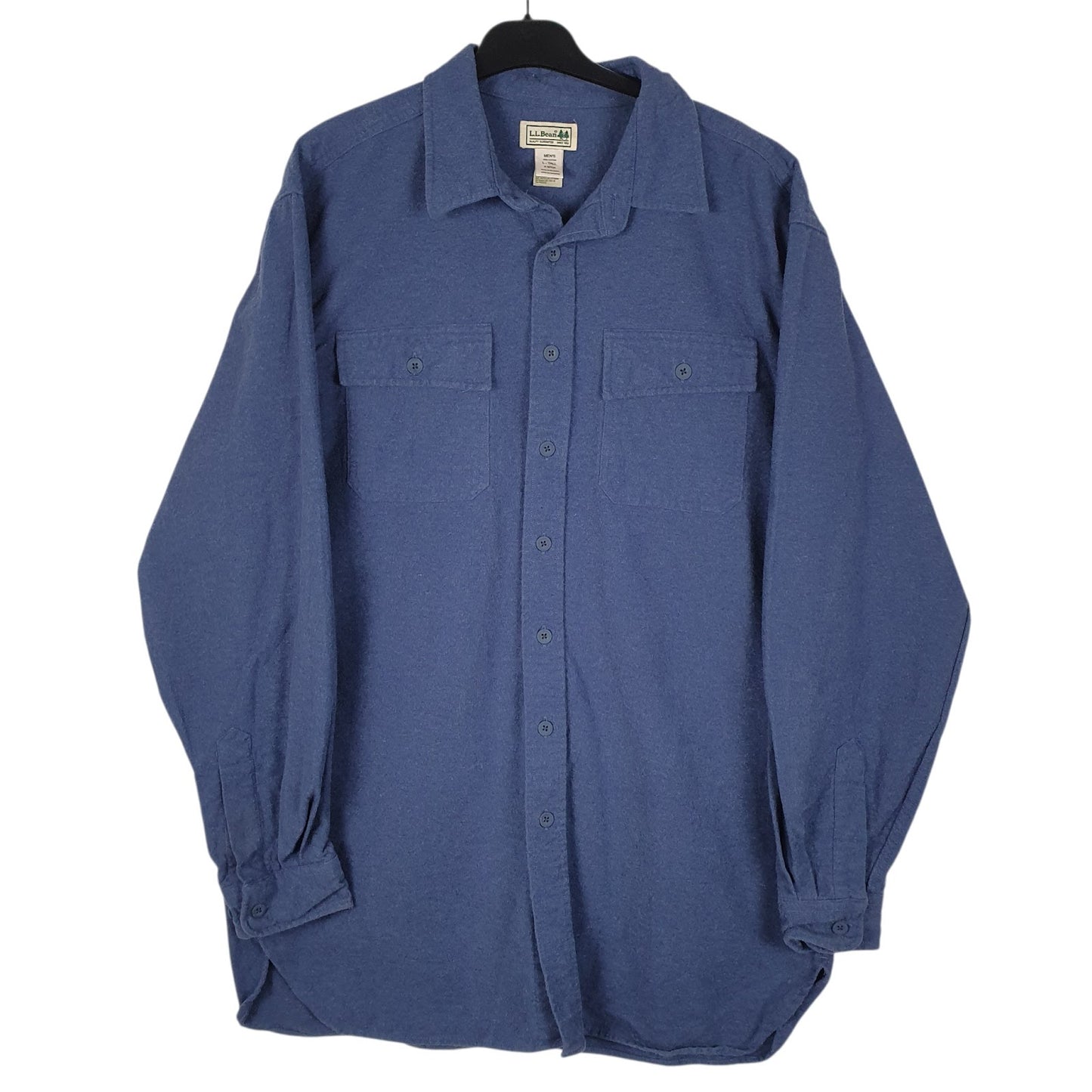 Mens Blue L.L.Bean Chamois Long Sleeve Shirt