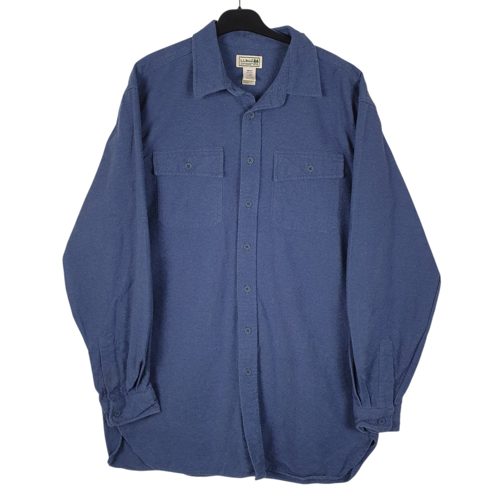 Mens Blue L.L.Bean Chamois Long Sleeve Shirt