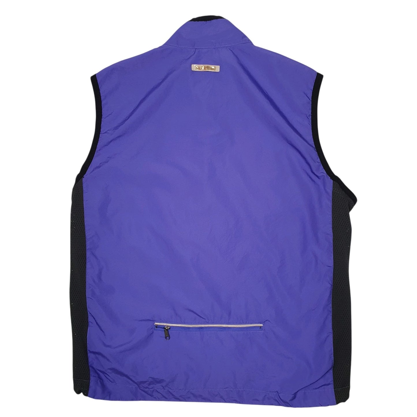 Womens Purple Nike Vintage 90s Vest Bodywarmer Crewneck Coat