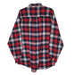 Mens Red Outdoor Classic Khaki Plaid Flannel  Shirt