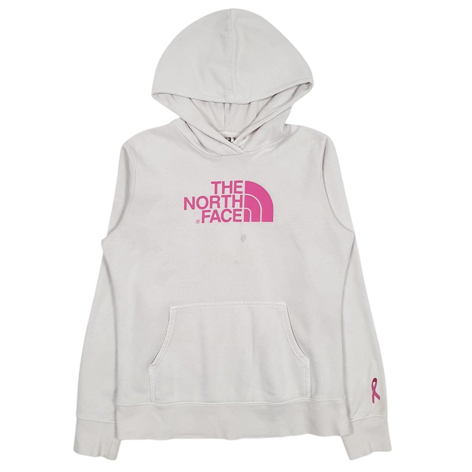Womens White The North Face Spellout Hoodie Jumper