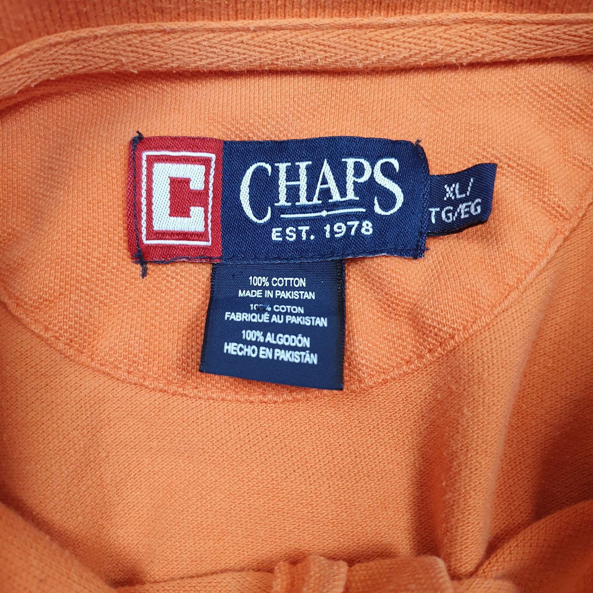 Mens Orange Chaps   Polo Shirt