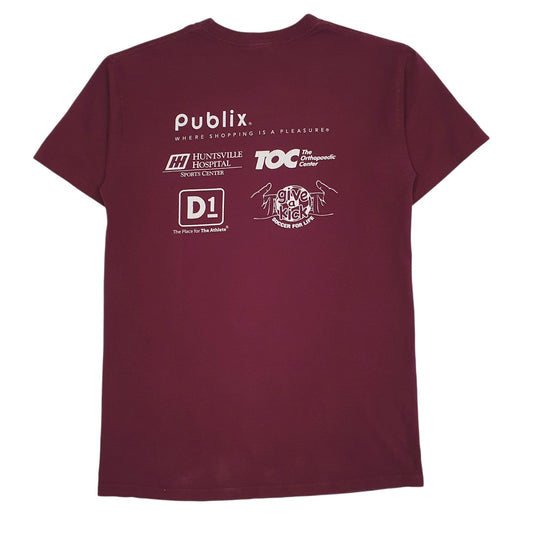 Mens Burgundy Gildan   T Shirt