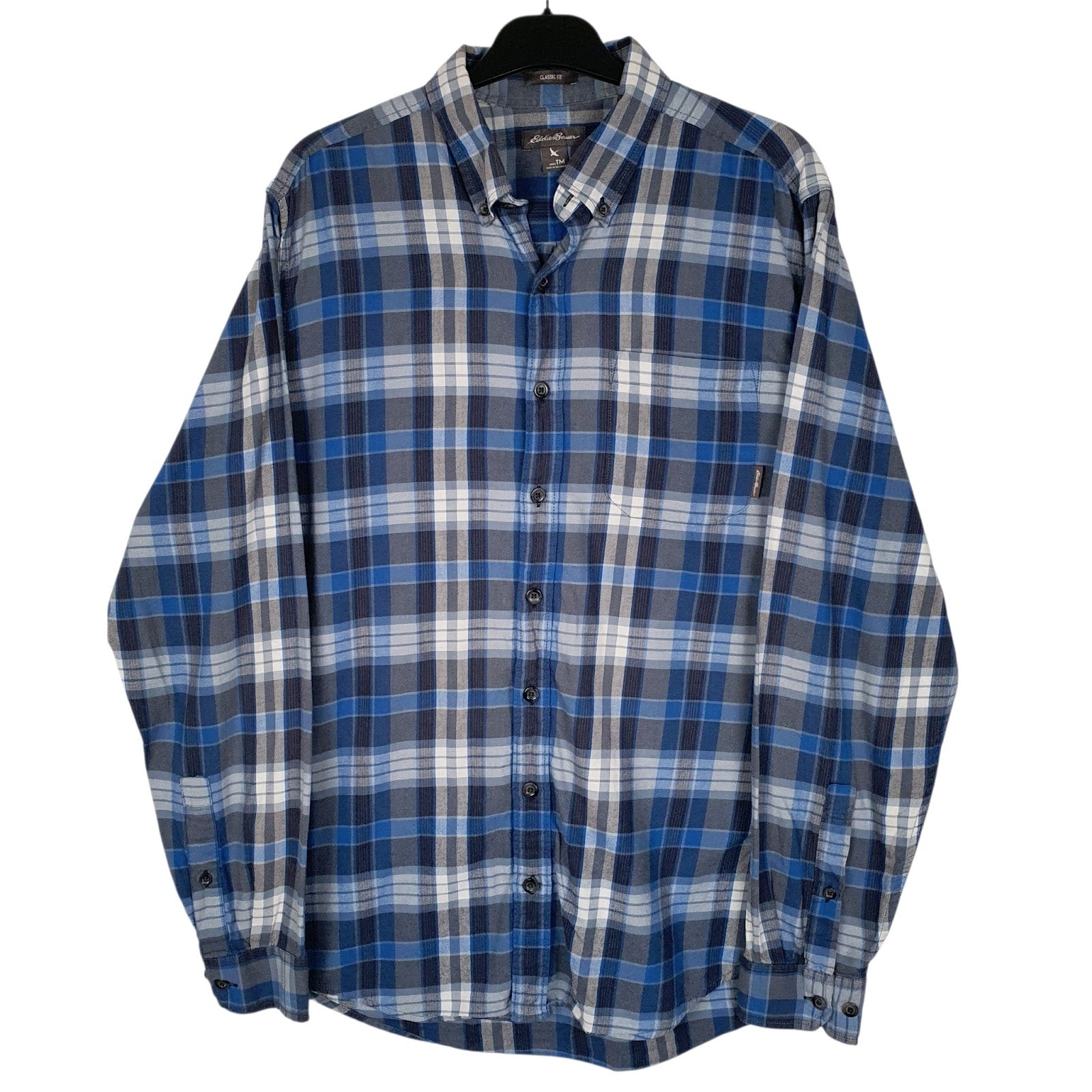 Mens Blue Eddie Bauer  Long Sleeve Shirt