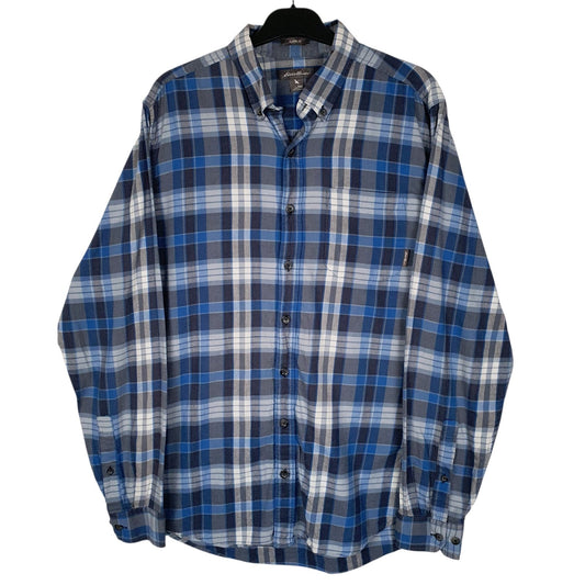 Mens Blue Eddie Bauer  Long Sleeve Shirt