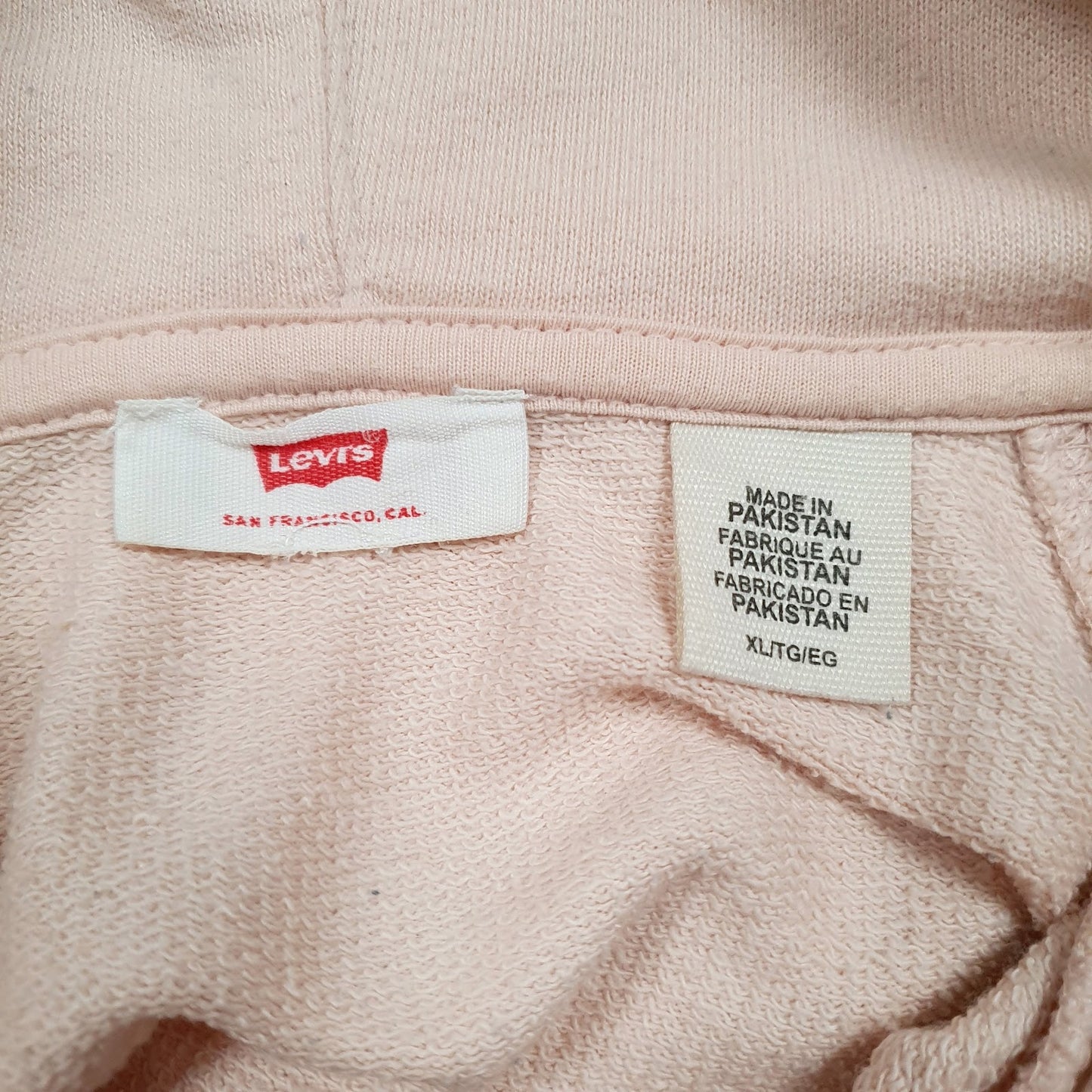 Mens Pink Levis  Hoodie Jumper