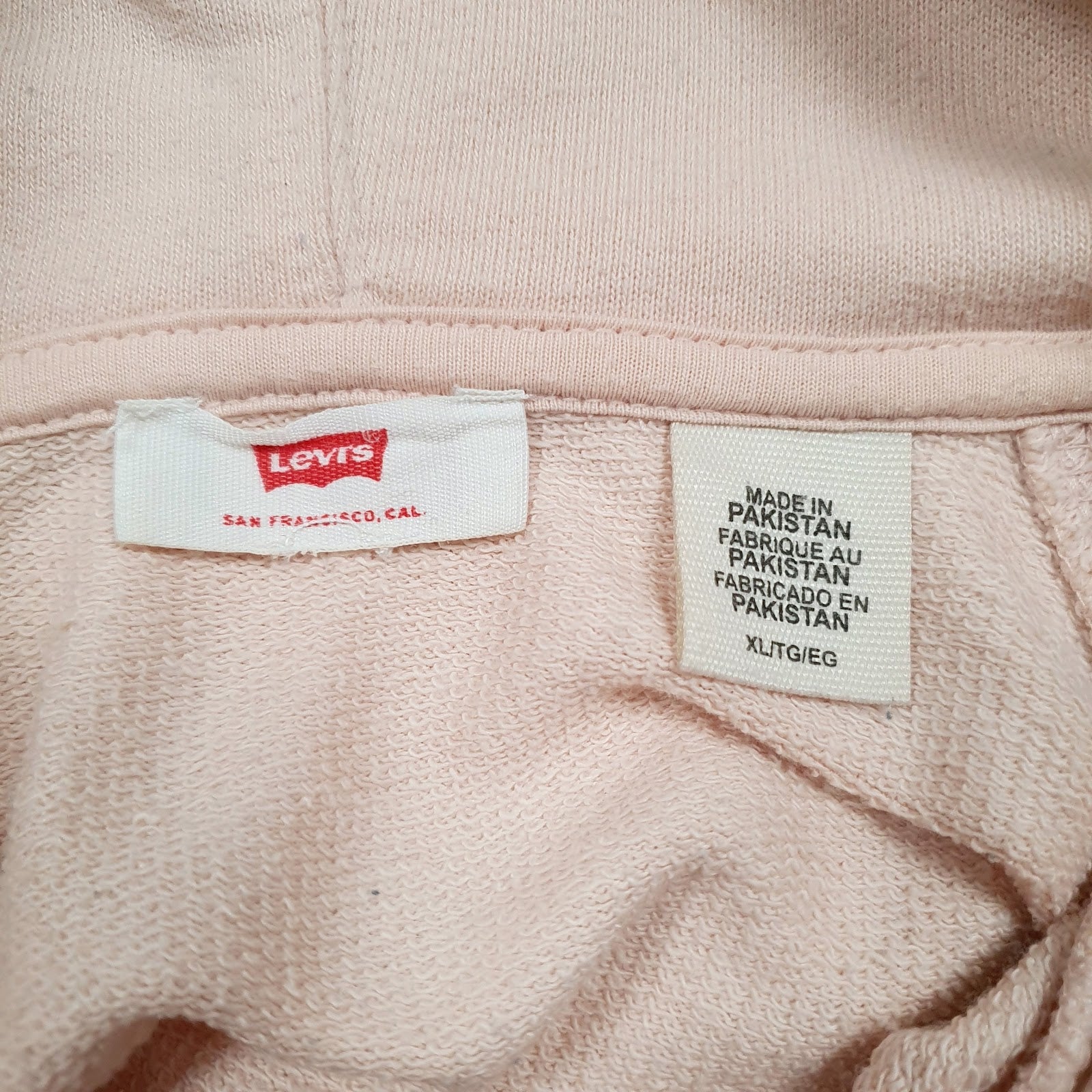 Mens Pink Levis  Hoodie Jumper