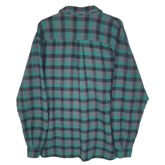 Mens Green Rhino Vintage Flannel  Shirt
