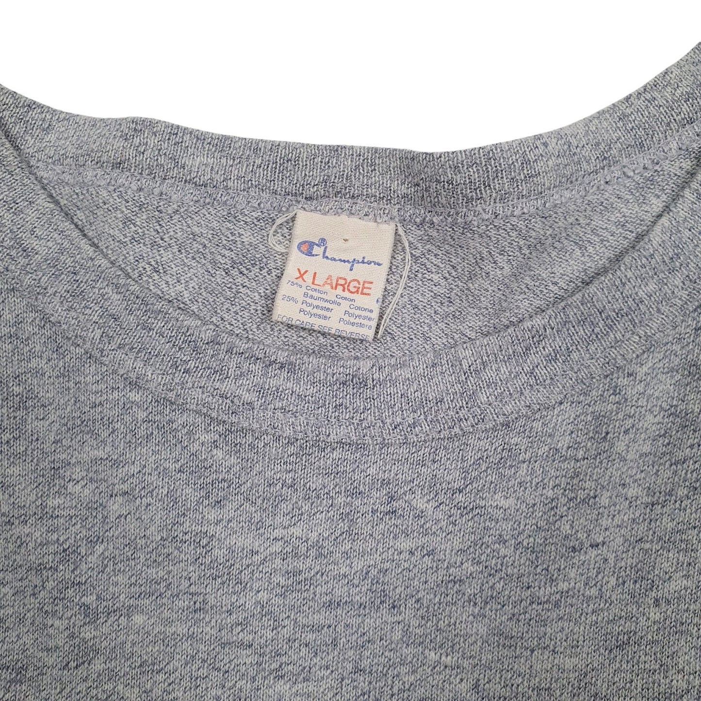 Mens Grey Champion Vintage 90s Italy Italia  T Shirt