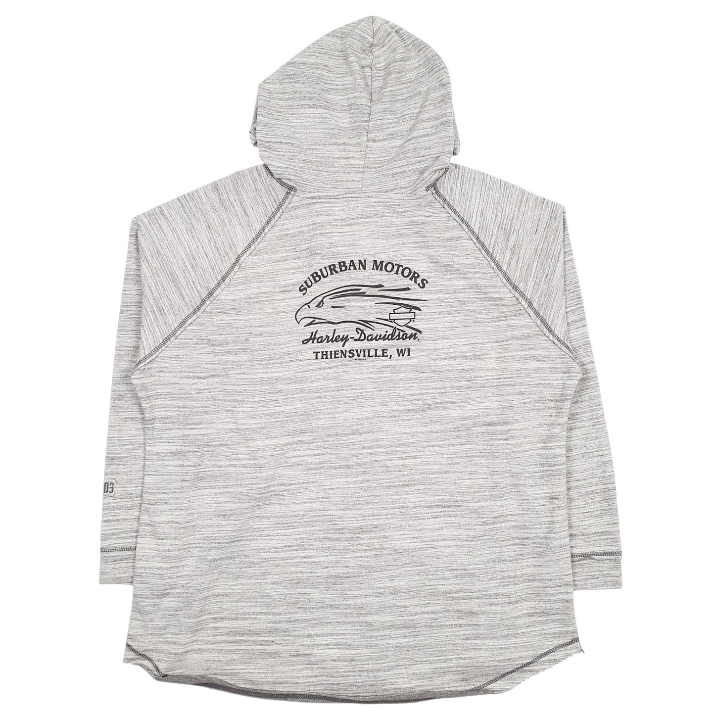 Womens Grey Harley Davidson Spellout Full Zip Jumper