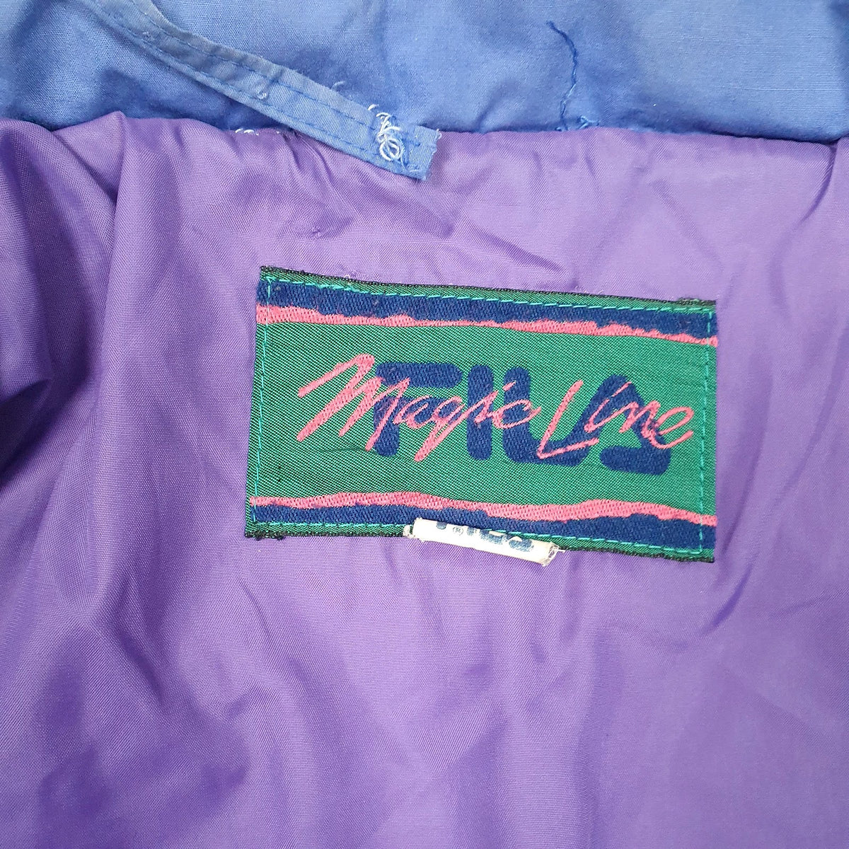 Mens Green Fila Vintage 90s Magic Line  Coat