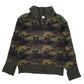 Womens Green Unbranded Camo Camouflage Army Military Quarter Zip Jumper