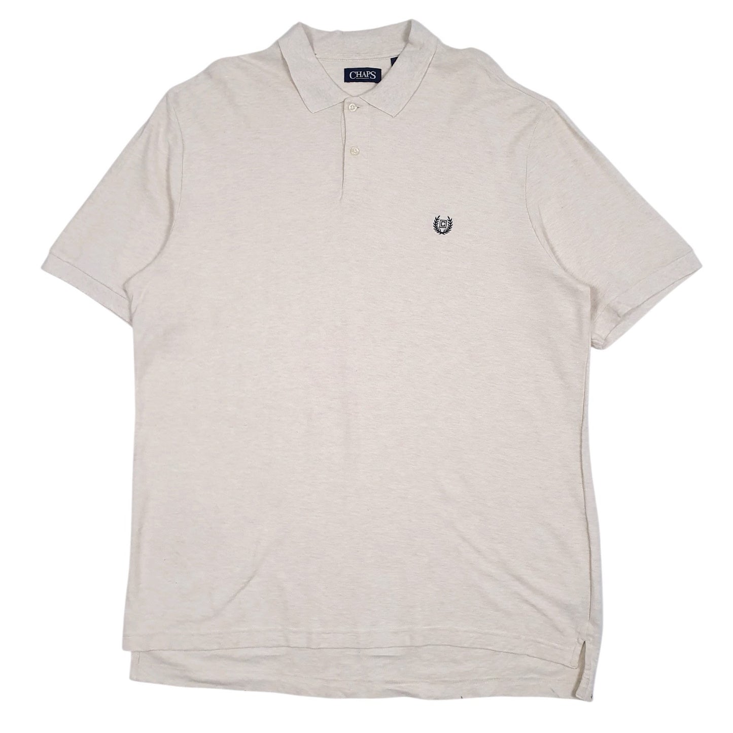 Mens Beige Chaps  Short Sleeve Polo Shirt