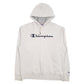 Mens Grey Champion Spellout Hoodie Jumper