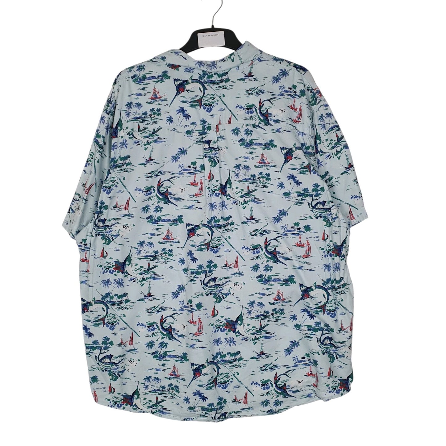 Mens Blue Chaps Hawaiian  Shirt