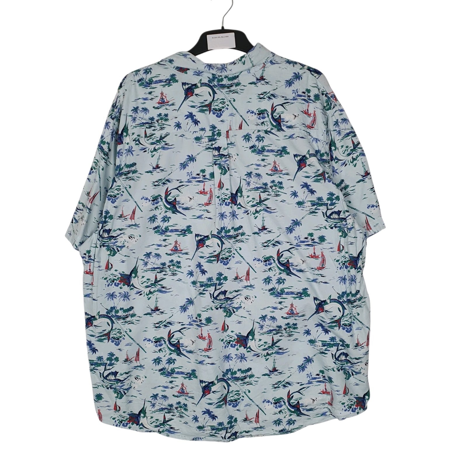Mens Blue Chaps Hawaiian  Shirt