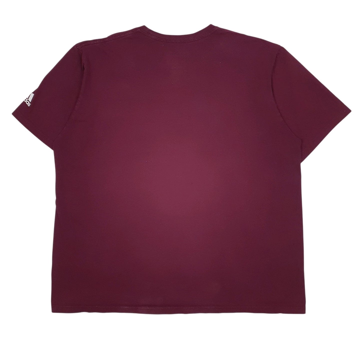 Mens Burgundy Adidas Trojan Softball  T Shirt
