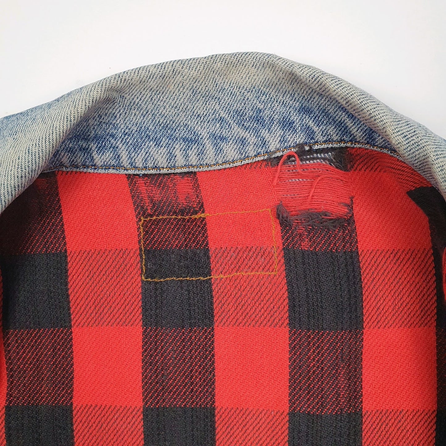 Mens Blue Levis Vintage 90s Blanket Lined Type 3 Trucker Full Zip Coat