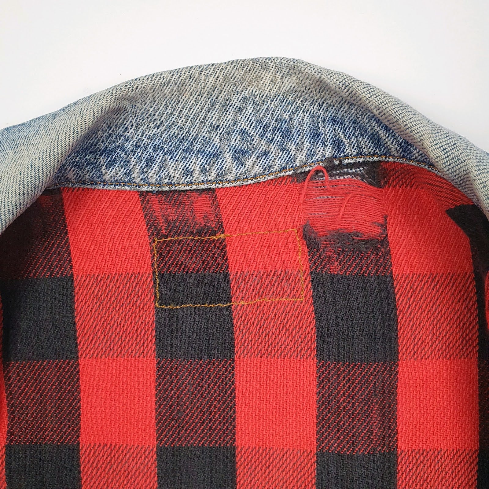 Mens Blue Levis Vintage 90s Blanket Lined Type 3 Trucker Full Zip Coat