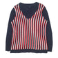 Womens Red Tommy Hilfiger  V Neck Jumper