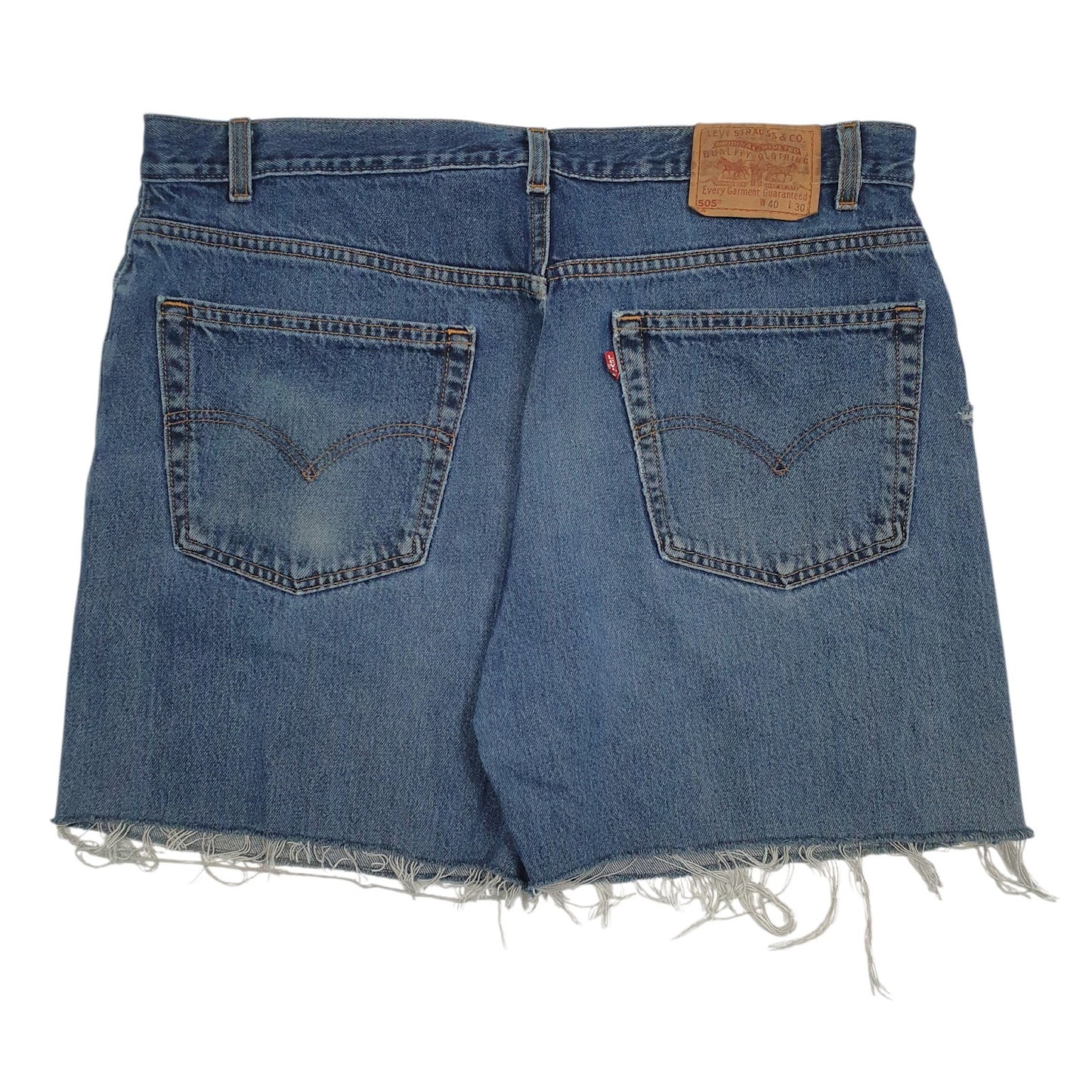Mens Blue Levis Vintage 90s Made In USA V Neck Shorts