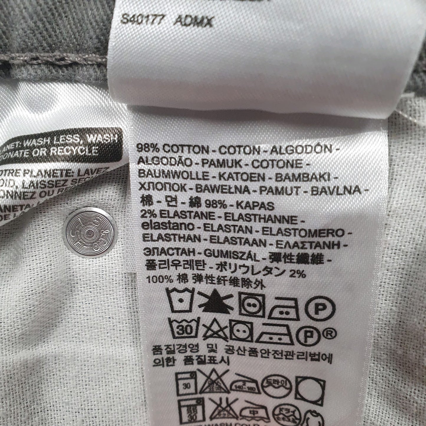 Mens Grey Levis   Jeans