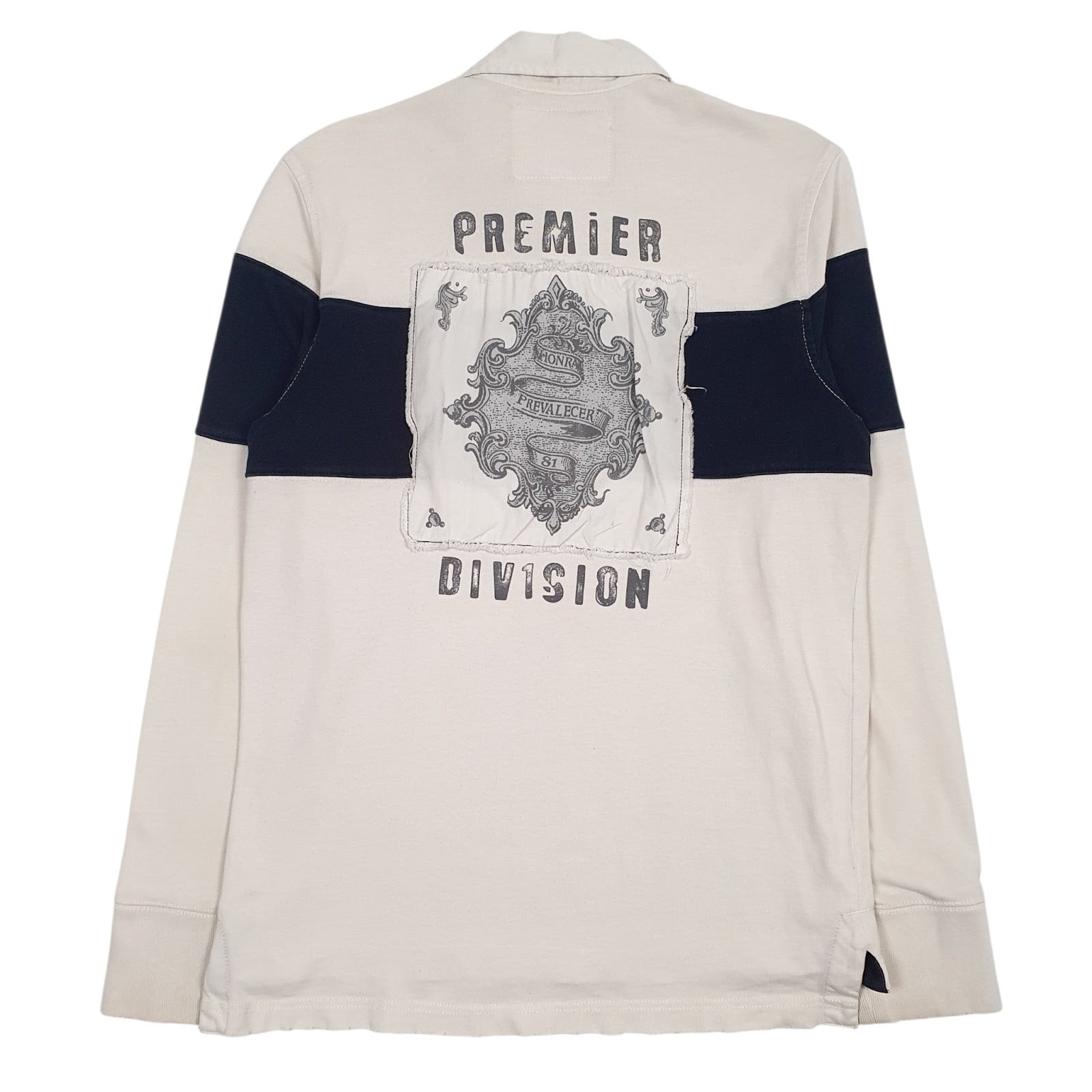 Mens White Express Rugby Crewneck Polo Shirt