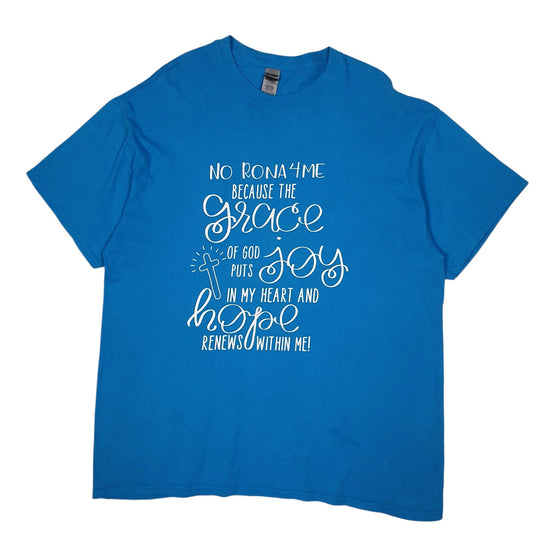 Mens Blue Gildan Corona Covid Short Sleeve T Shirt