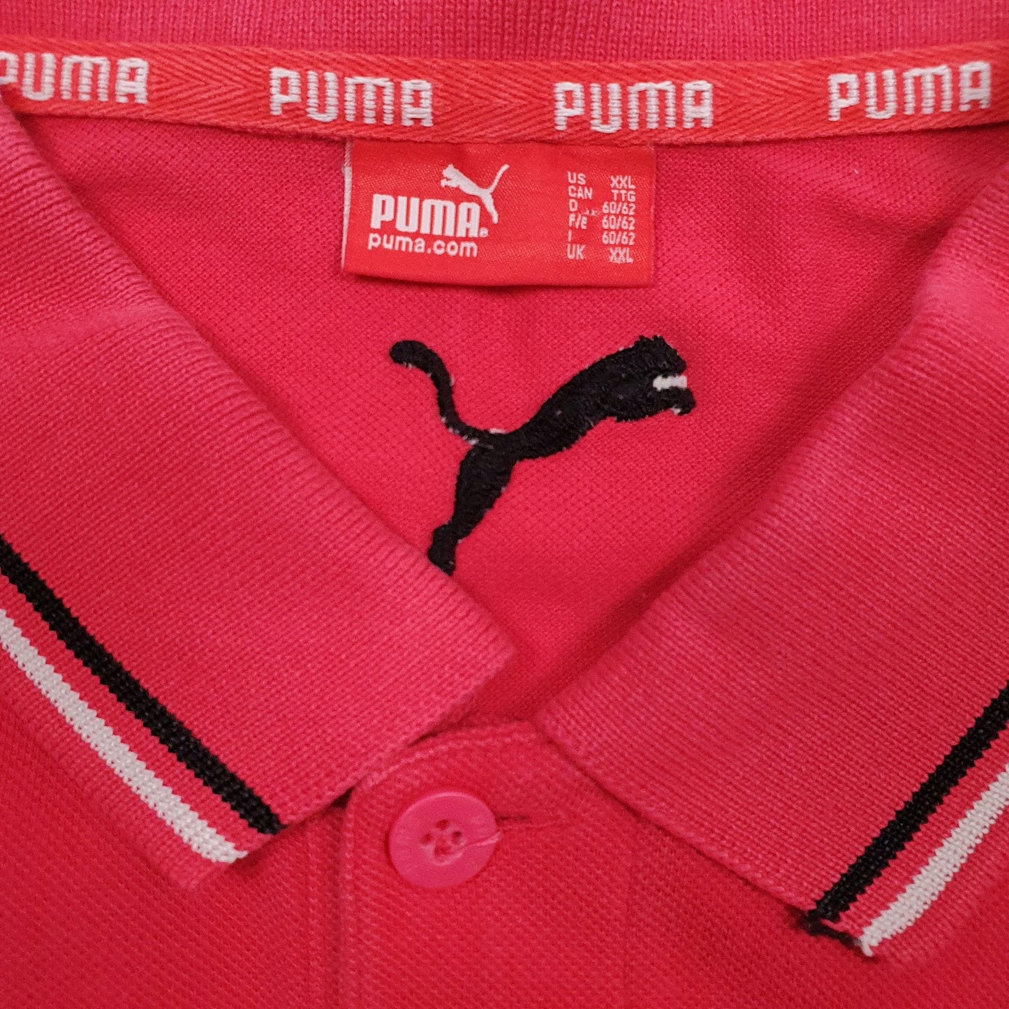 Mens Red Puma   Polo Shirt