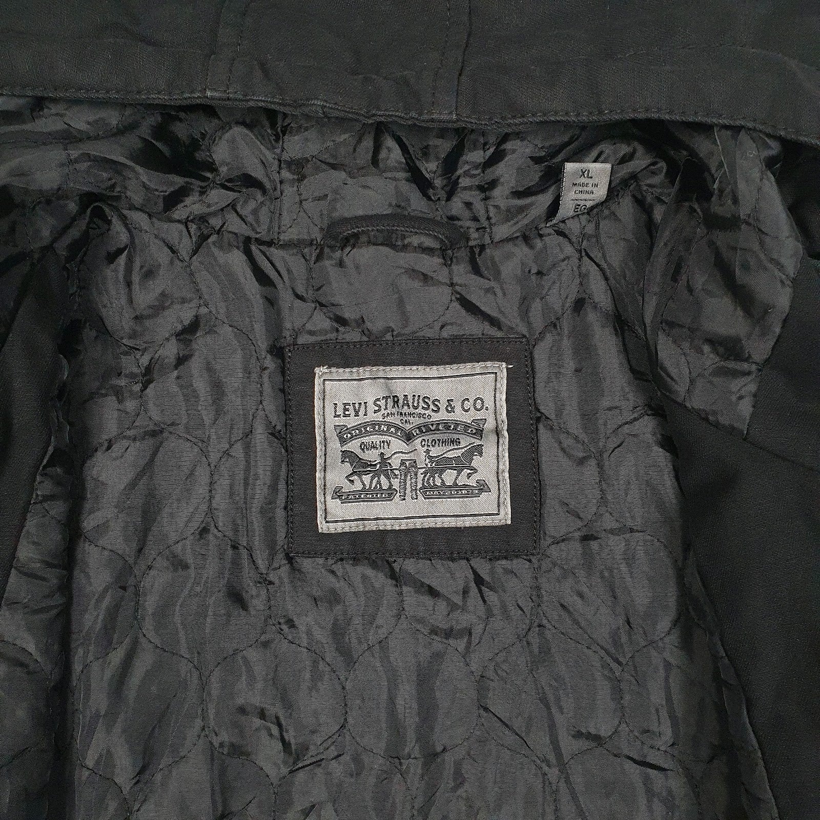 Womens Black Levis Windbreaker  Coat