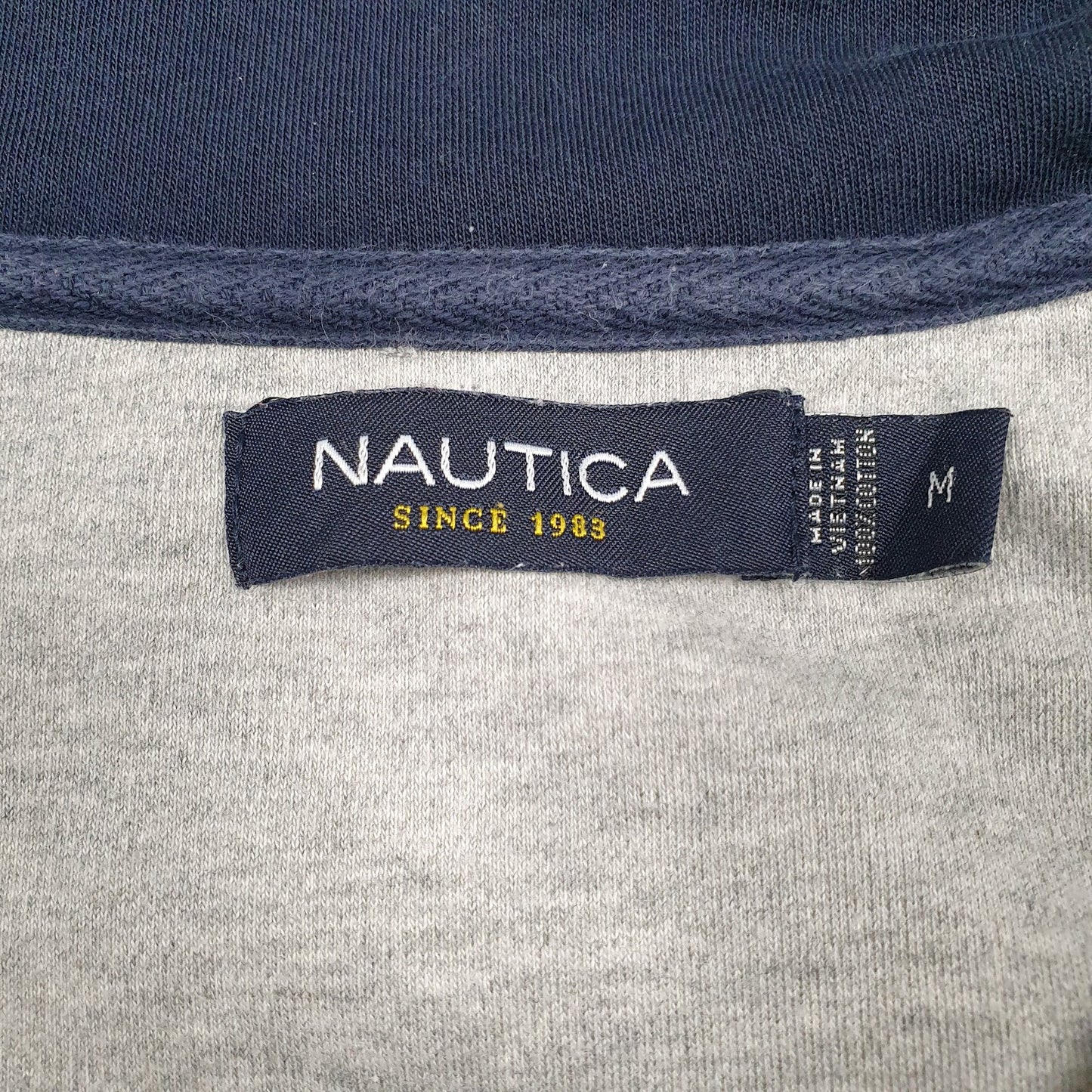 Mens Grey Nautica Lightweight Quarter Zip Jumper