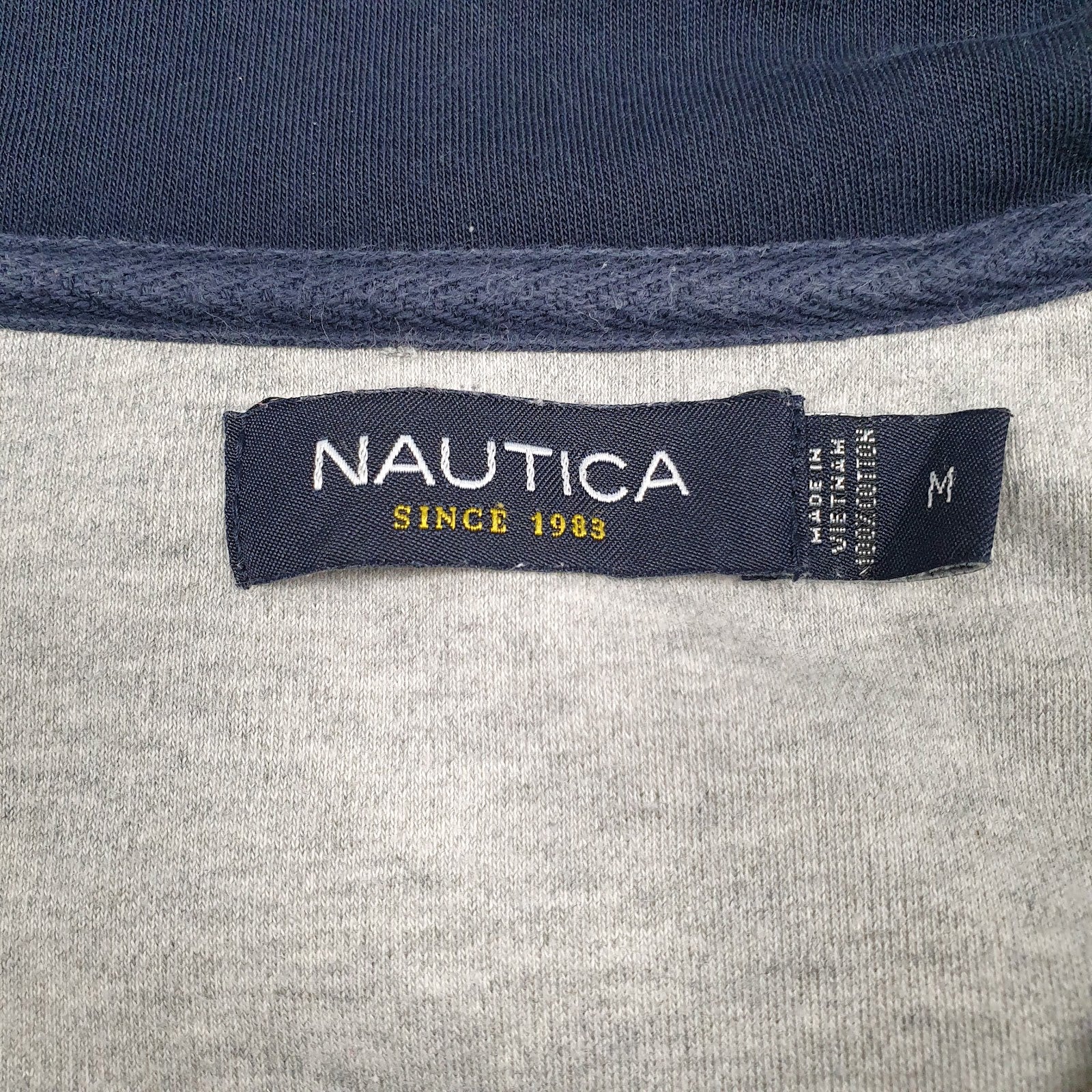 Mens Grey Nautica Lightweight Quarter Zip Jumper