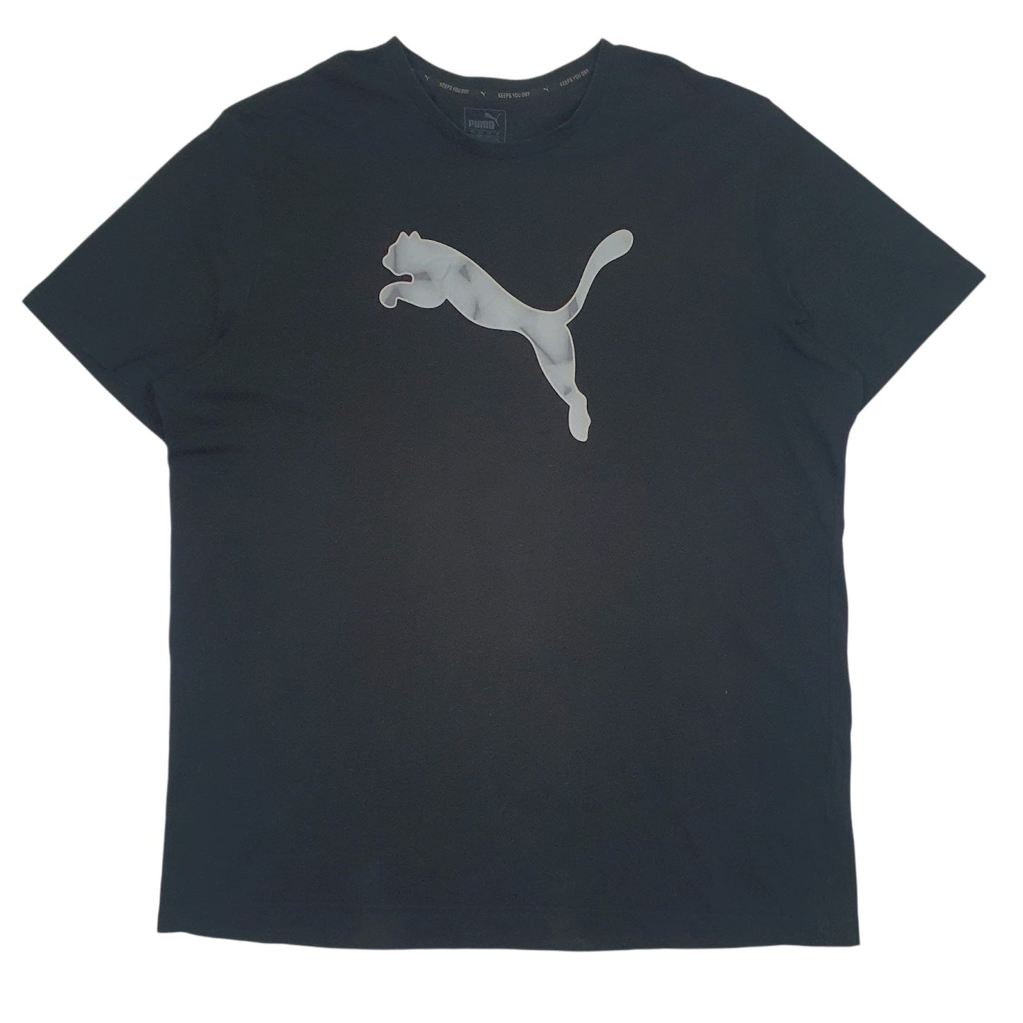 Mens Black Puma  Short Sleeve T Shirt