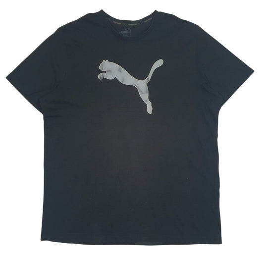 Mens Black Puma  Short Sleeve T Shirt