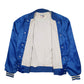 Mens Blue Chalk Line Vintage 90s Bomber Varsity Satin  Coat