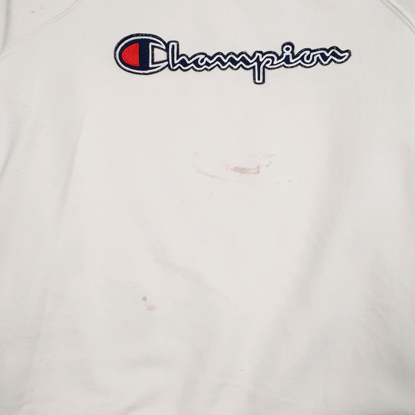 Mens Cream Champion  Crewneck Jumper